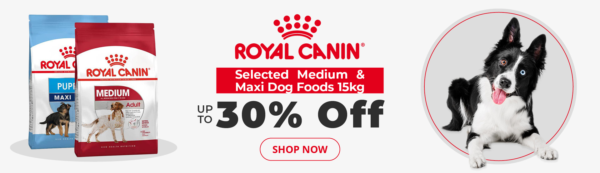 Selected Royal Canin Dog Foods 15kg up to 30% off