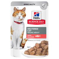 Hill's Neutered Cat Young Adult Salmon Pouch 85g
