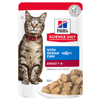 Hill's Adult Cat Ocean Fish Wet Food Pouch 85g