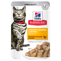 Hill's Adult Cat Urinary Hairball Control Pouch 85g