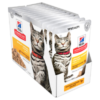 Hill's Adult Cat Urinary Hairball Control Pouches 12x85g