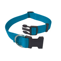 Adjustable Nylon Collar 15-22cm Turquoise