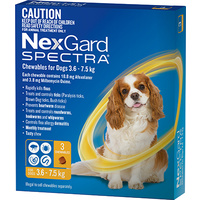 Nexgard Spectra Small Dogs 3.6-7.5kg (3 Pack)