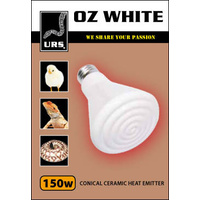 URS Oz White Ceramic Heat Emitter 150w