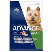 Advance Adult Small Breed Dry Dog Food Lamb with Rice 8kg