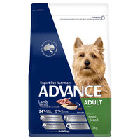 Advance Adult Small Breed Dry Dog Food Lamb with Rice 3kg