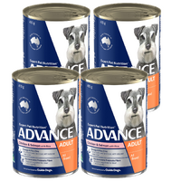 Advance Adult All Breed Wet Dog Food Chicken & Salmon 4x 400g