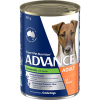 Advance Adult All Breed Wet Dog Food Casserole with Lamb 400g