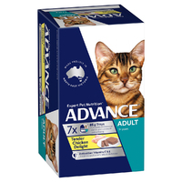 Advance Adult Wey Cat Food Tender Chicken Delight 7x 85g
