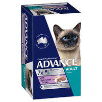 Advance Adult Wet Cat Food with Succulent Turkey 7x 85g