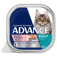 Advance Adult Wet Cat Food Chicken & Salmon Medley 85g