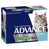 Advance Kitten Wet Cat Food with Lamb in Gravy 85g (12 Pouches)