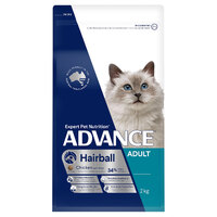 Advance Adult Hairball Control Dry Cat Food Chicken with Rice 2kg