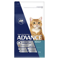 Advance Adult Triple Action Dental Care Cat Food Chicken 2kg