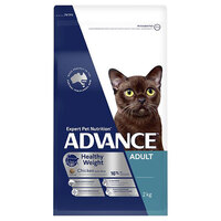 Advance Adult Healthy Weight Dry Cat Food Chicken with Rice 2kg