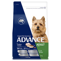 Advance Adult Small Breed Dry Dog Food Turkey with Rice 3kg