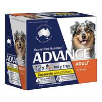 Advance All Breed Wet Dog Food Casserole with Chicken 12x 100g