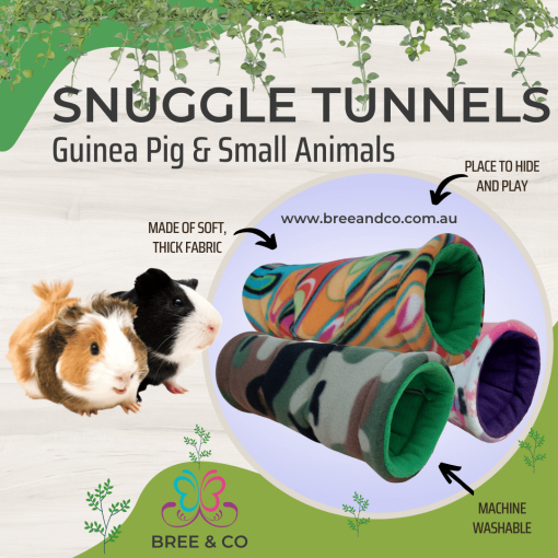 Small Animal Snuggle Tunnel Small (Assorted Designs) - Bree & Co
