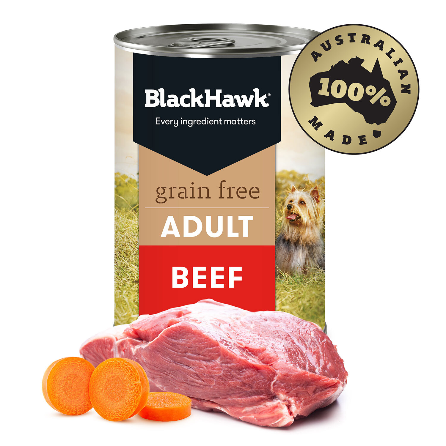 Black Hawk Can Dog Grain Free Beef 400g Black Hawk Wet Dog Food