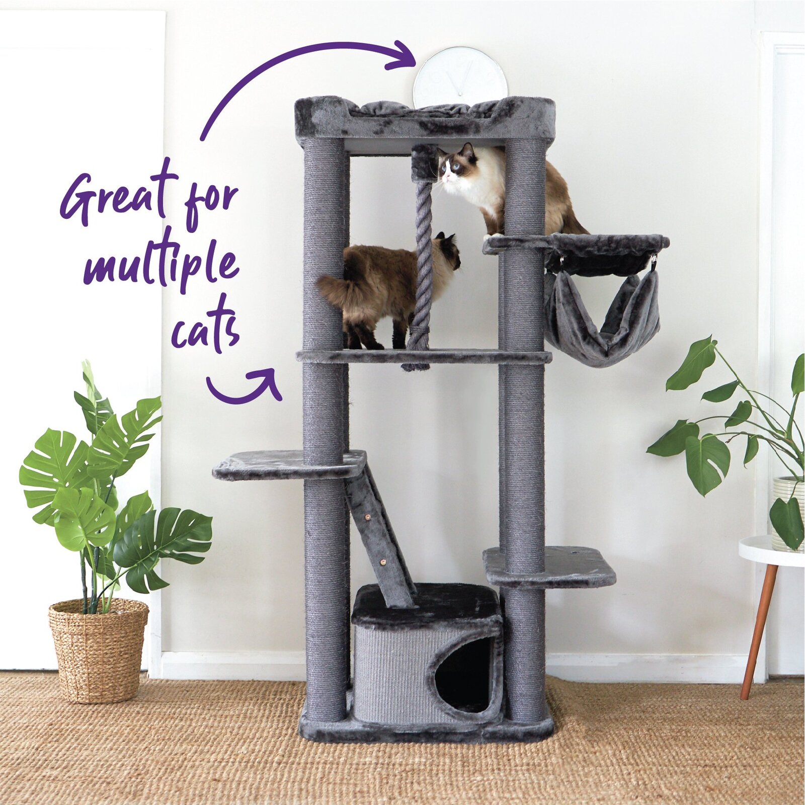 Kazoo Kitty Climb Cat Scratcher Charcoal