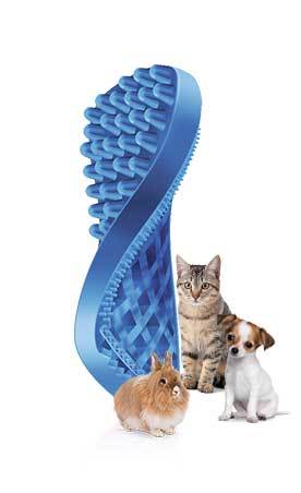 Silicone Brush Pet Me Soft Blue