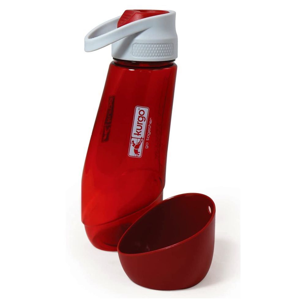 Kurgo Gourd Travel Dog Water Bottle Dog Water Dispenser Barn Red