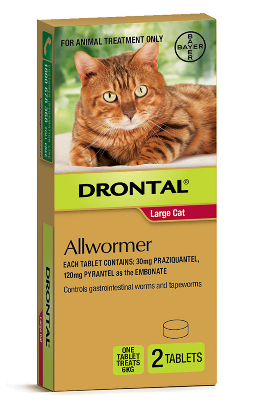 Drontal Large Cat 6kg 2 Pack