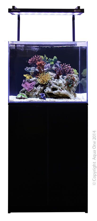 Aqua One Aqua One Mini Reef 120L Marine Aquarium Opti fish tank Black Cabinet Sump 