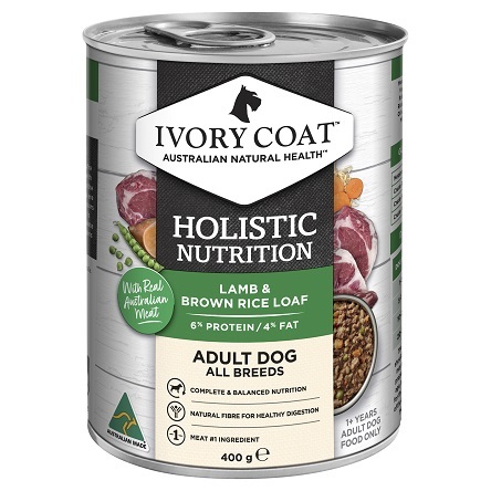 Ivory Coat Dog Can Lamb & Brown Rice Loaf 400g Ivory Coat Wet Dog Food