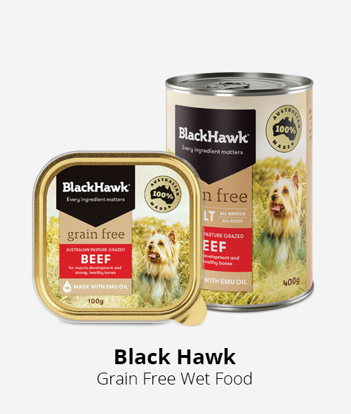 Black hawk wet dog food 