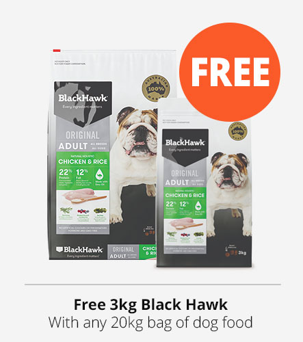 buy 20kg black hawk get a 3kg bag for free