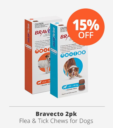 15% off bravecto chews for dogs 2pk