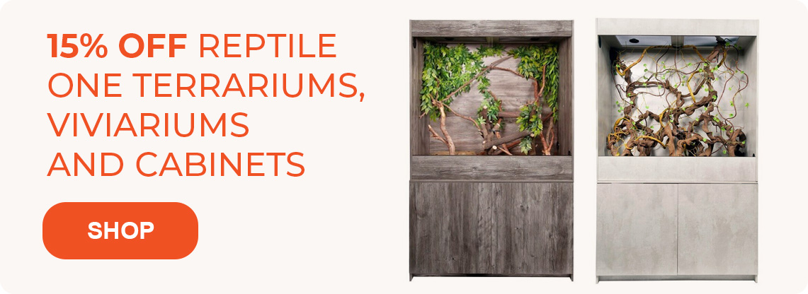 15% off Reptile One Terrariums, Viviariums and Cabinets