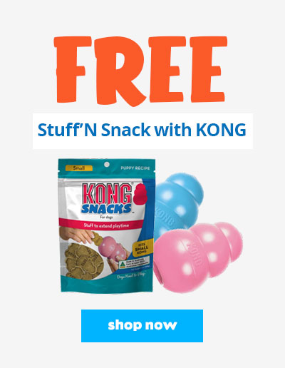 buy any Kong puppy toy and get a free bag of puppy snacks