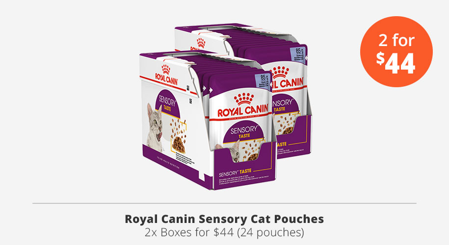2 for $44 royal canin sensory cat food pouches