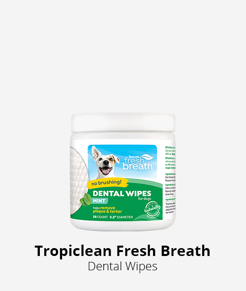 tropiclean fresh breah dental wipes