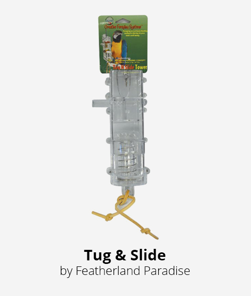 tug n slide foraging tower by featherland paradise