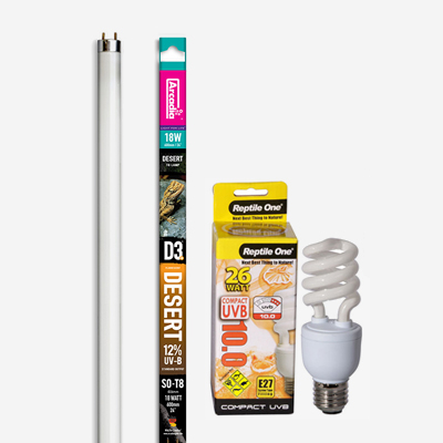 arcadia desert d3 light tube 12%, reptile one 26w 10& compact light bulb