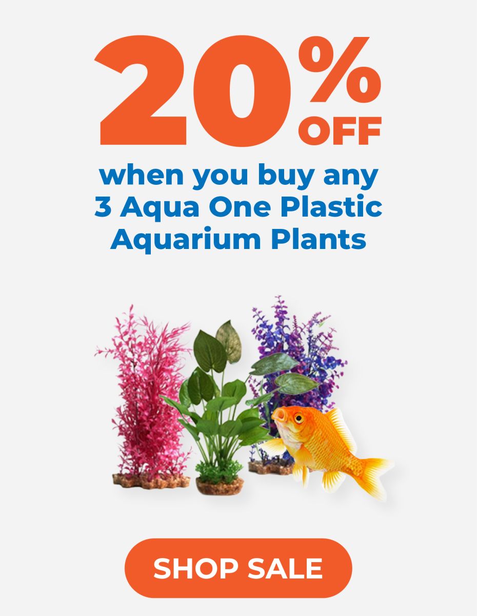 20% off Aqua One Plastic Plants when you buy 3 or more