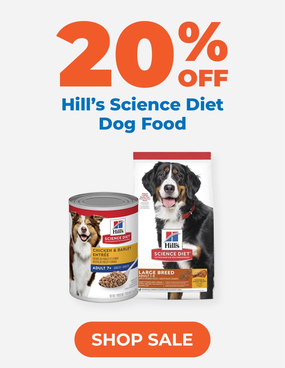20% off Hills Science Diet Dog Food