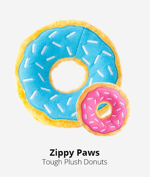 zippy paws tough donut toy