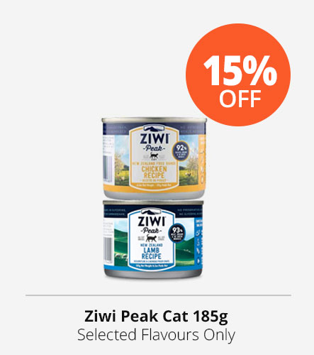 15% off ziwi peak selected  cat food cans 185g