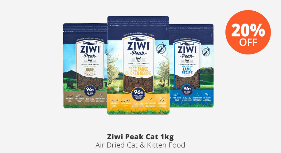 20% off Ziwi Peak 1kg dry cat food