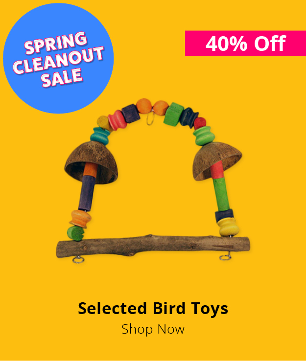 40% off selected bird toys