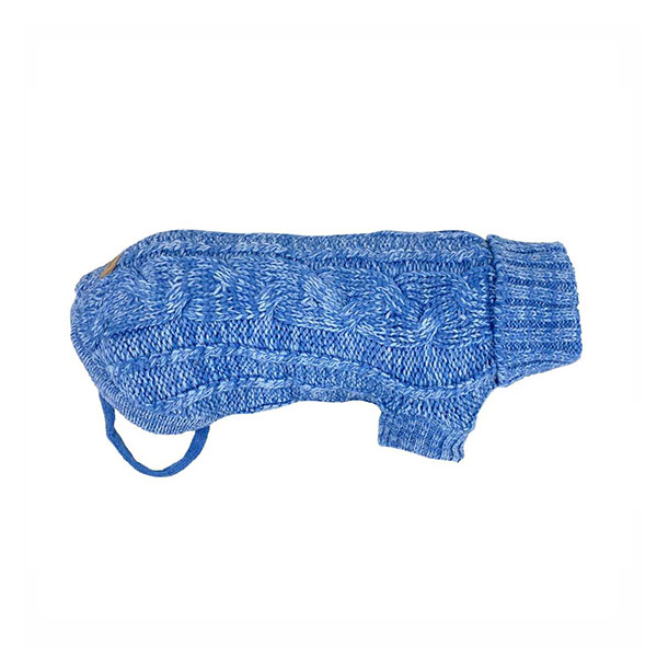 huskimo cable knit chambray blue