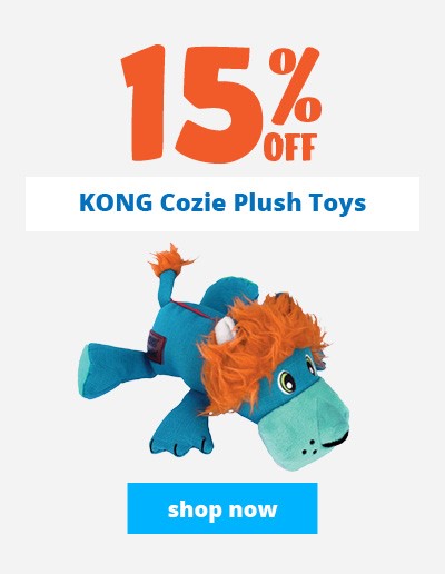 KONG cozie plush toys 15% off