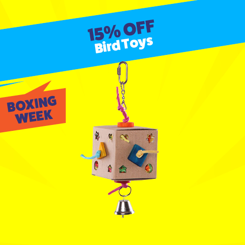 15% Off all bird toys