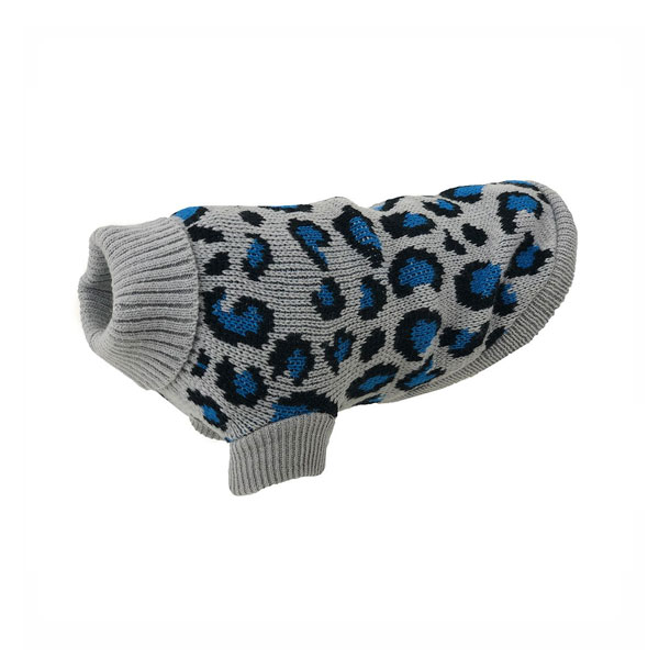 huskimo leopard jumper blue