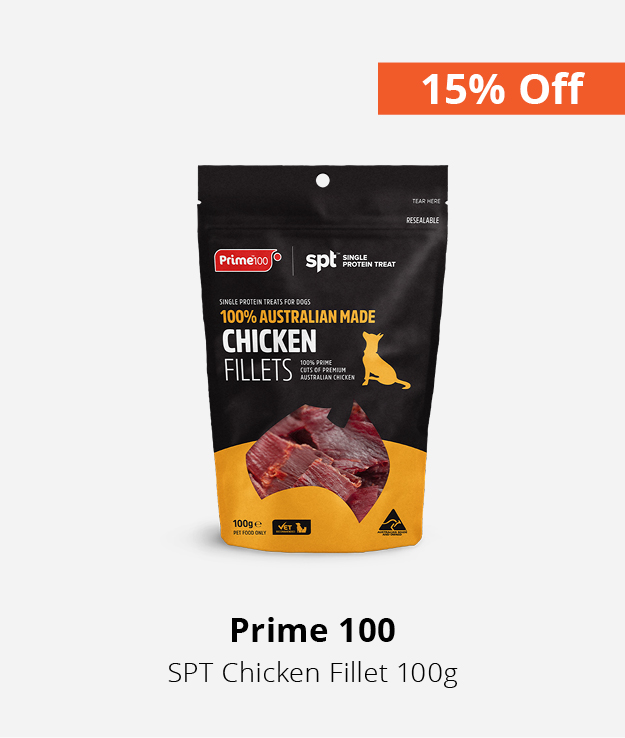 15% off Prime 100 dog treats
