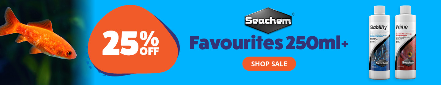 25% Off Seachem Favourites 250ml+